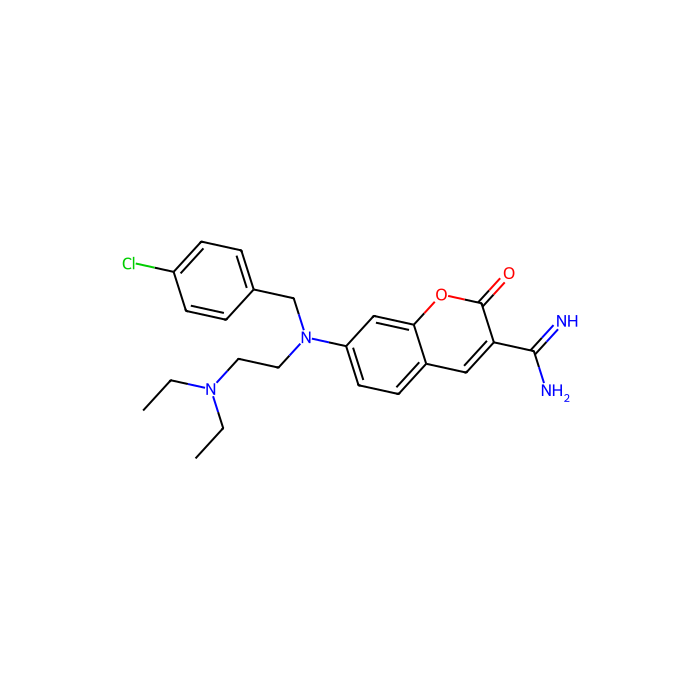 7-[(4-chlorophenyl)methyl-[2-(diethylamino)ethyl]amino]-2-oxochromene-3-carboximidamide, ASIC1 的通道阻断器
