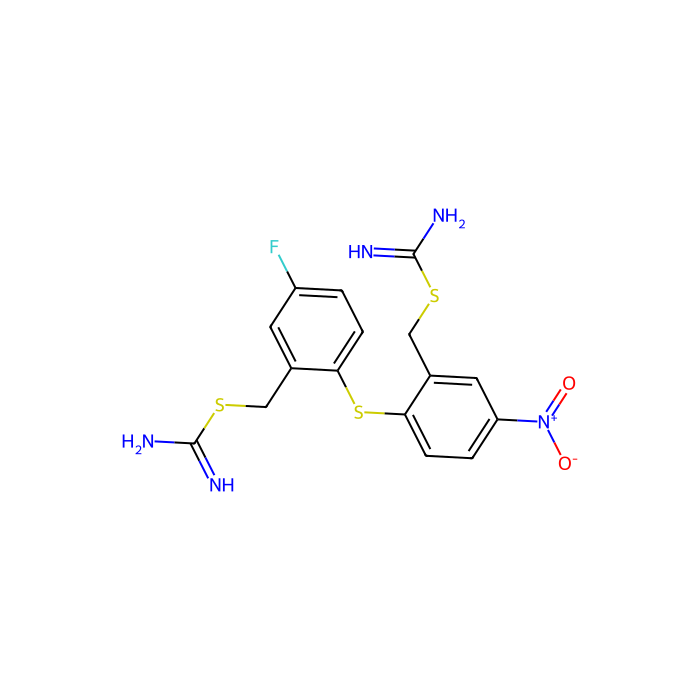 [2-[2-(carbamimidoylsulfanylmethyl)-4-fluorophenyl]sulfanyl-5-nitrophenyl]methyl carbamimidothioate, DMT1 抑制剂