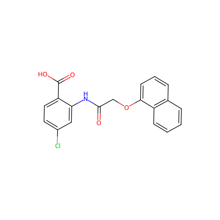 4-chloro-2-[(2-naphthalen-1-yloxyacetyl)amino]benzoic acid, TRPM4 通道阻断剂;TRPM4 通路抑制剂