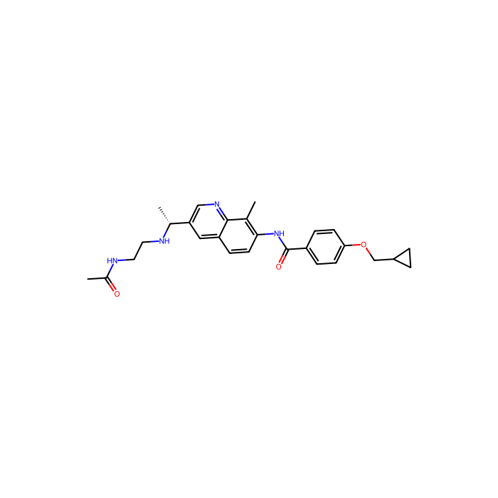 4-(cyclopropylmethoxy)-N-{3-[(1R)-1-[(2-acetamidoethyl)amino]ethyl]-8-methylquinolin-7-yl}benzamide, MCH 1 受体拮抗剂
