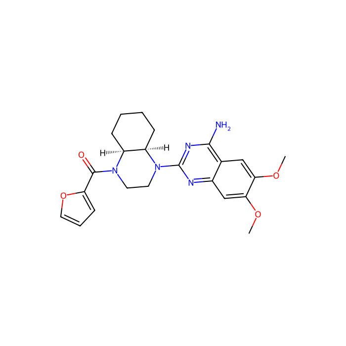 (+)-cyclazosin, α 1A 肾上腺素受体拮抗剂；α 1B 肾上腺素受体拮抗剂；α 1D 肾上腺素受体拮抗剂