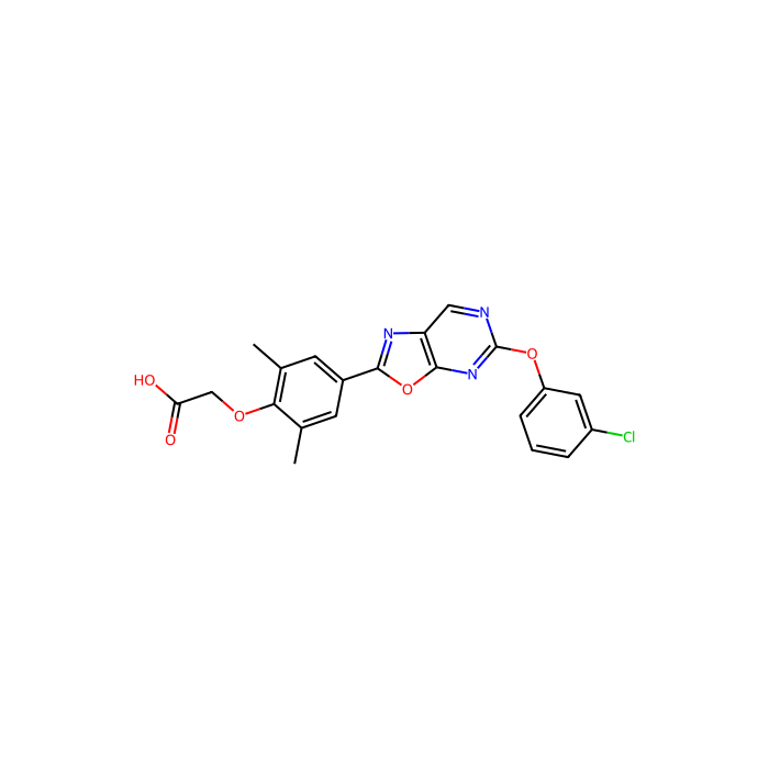 2-[4-[5-(3-chlorophenoxy)-[1,3]oxazolo[5,4-d]pyrimidin-2-yl]-2,6-dimethylphenoxy]acetic acid, S1P 1 受体激动剂