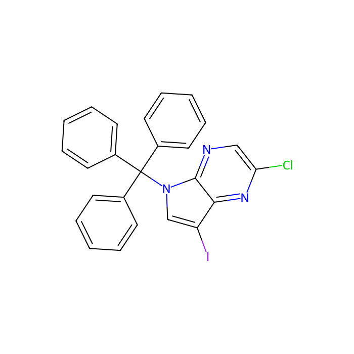 2-chloro-7-iodo-5-(triphenylmethyl)-5H-pyrrolo[2,3-b]pyrazine