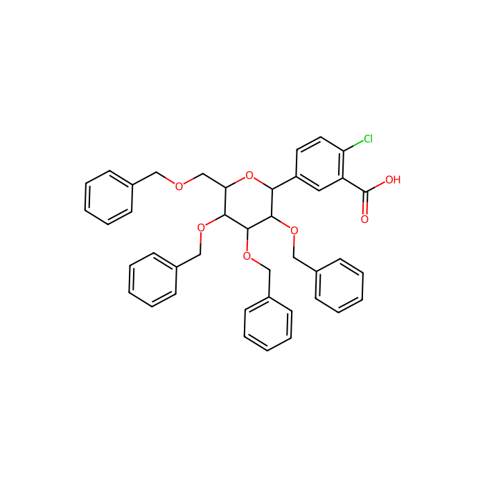 2-chloro-5-[(2S,3S,4R,5R,6R)-3,4,5-tris(benzyloxy)-6-[(benzyloxy)methyl]oxan-2-yl]benzoic acid