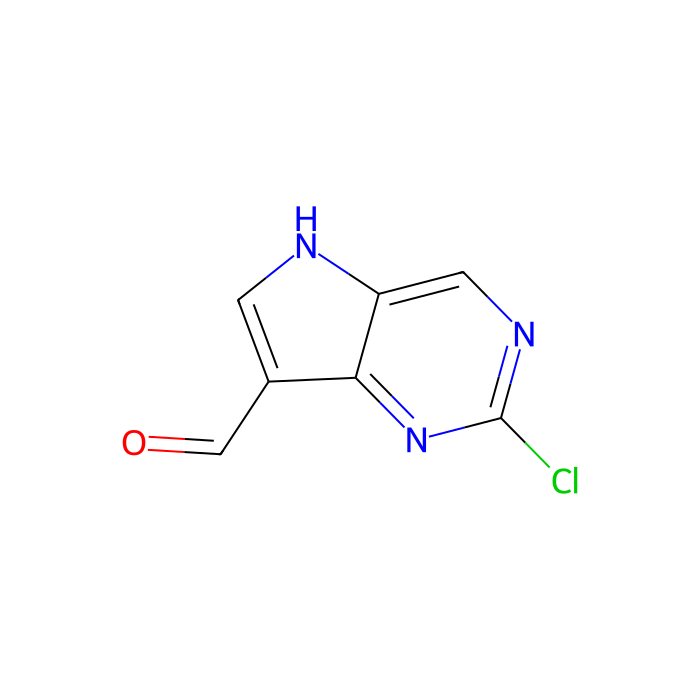 2-chloro-5H-pyrrolo[3,2-d]pyrimidine-7-carbaldehyde