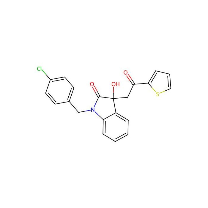 1-(4-chlorobenzyl)-3-hydroxy-3-[2-oxo-2-(2-thienyl)ethyl]-1,3-dihydro-2H-indol-2-one