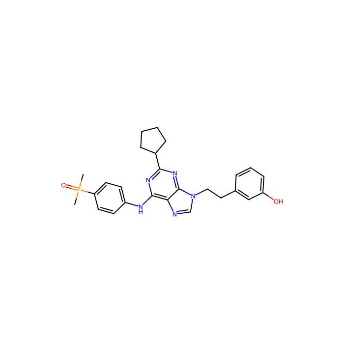 3-[2-(2-Cyclopentyl-6-{[4-(dimethylphosphoryl)phenyl]amino}-9H-purin-9-YL)ethyl]phenol