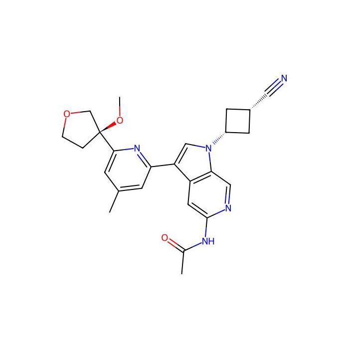 cis-N-[1-(3-cyanocyclobutyl)-3-[6-[(3R)-3-methoxytetrahydrofuran-3-yl]-4-methyl-2-pyridyl]pyrrolo[2,3-c]pyridin-5-yl]acetamide