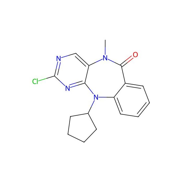 2-chloro-11-cyclopentyl-5-methyl-pyrimido[4,5-b][1,4]benzodiazepin-6-one
