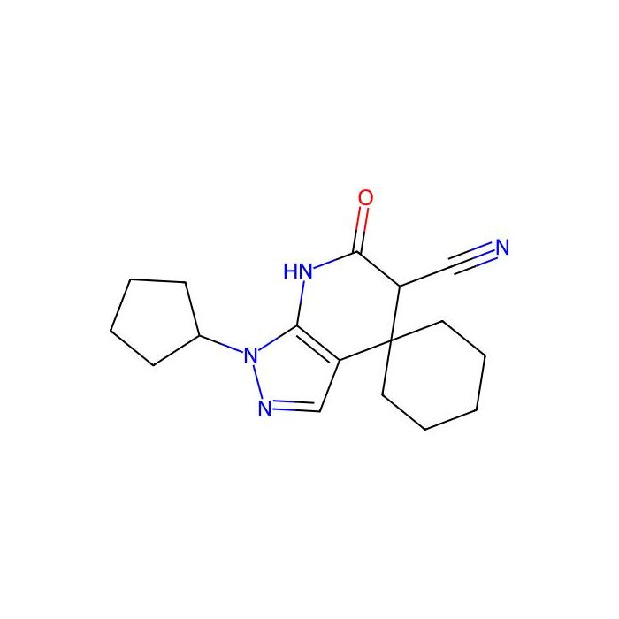 1'-Cyclopentyl-6'-oxo-1',5',6',7'-tetrahydrospiro[cyclohexane-1,4'-pyrazolo[3,4-b]pyridine]-5'-carbonitrile