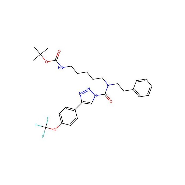 Carbamic acid, N-(5-((2-phenylethyl)((4-(4-(trifluoromethoxy)phenyl)-1H-1,2,3-triazol-1-yl)carbonyl)amino)pentyl)-, 1,1-dimethylethyl ester
