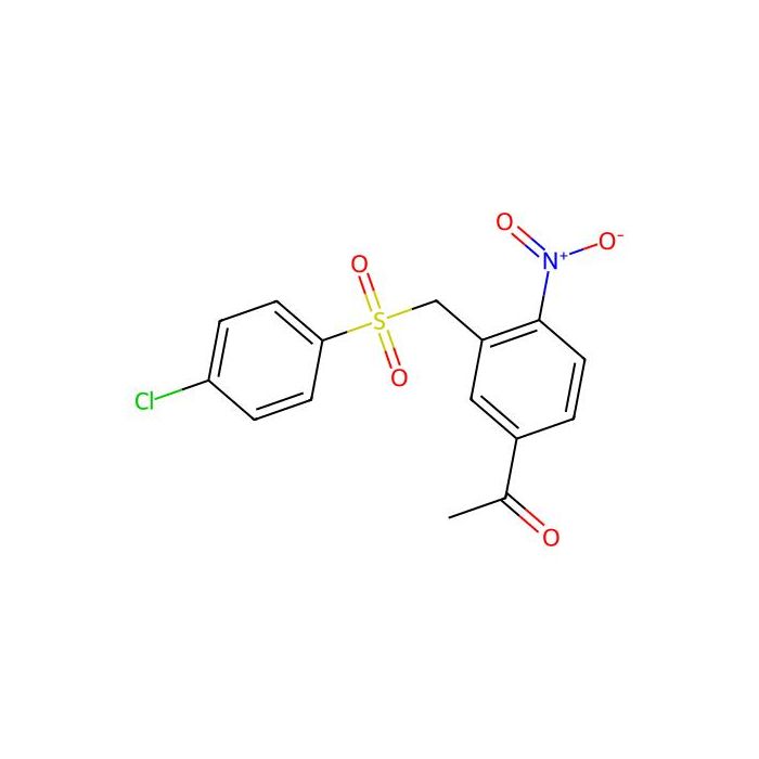 1-(3-(((4-Chlorophenyl)sulfonyl)methyl)-4-nitrophenyl)-1-ethanone