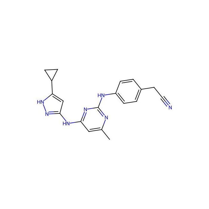 2-(4-((4-((5-Cyclopropyl-1H-pyrazol-3-yl)amino)-6-methylpyrimidin-2-yl)amino)phenyl)acetonitrile