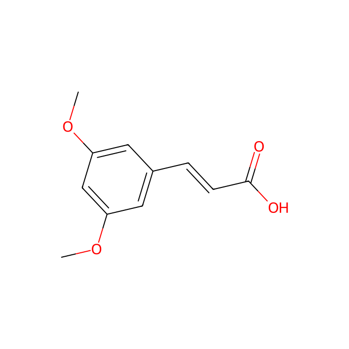 3,5-二甲氧基肉桂酸，主要为反式