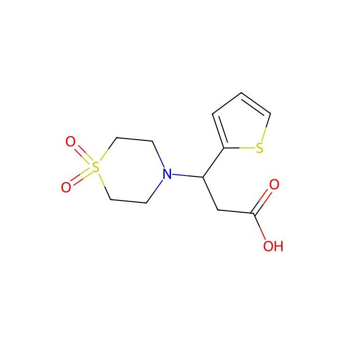 3-(1,1-Dioxo-1lambda~6~,4-thiazinan-4-yl)-3-(2-thienyl)propanoic acid