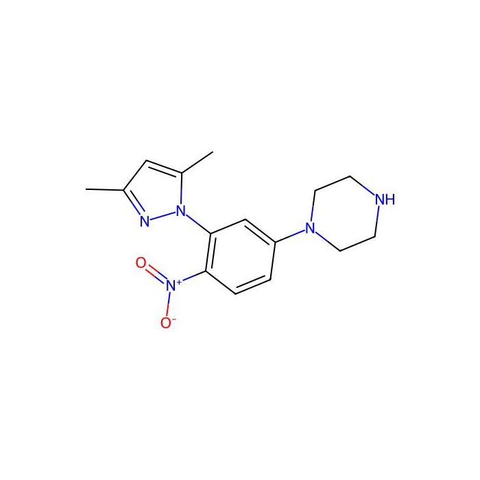 1-[3-(3,5-dimethyl-1H-pyrazol-1-yl)-4-nitrophenyl]piperazine