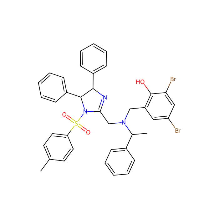 2,4-二溴-6-[[[[(4S,5S)-4,5-二氢-4,5-二苯基-1-甲苯磺酰基-1H-咪唑-2-基]甲基][(S)-1-苯乙基]氨基]甲基]苯酚