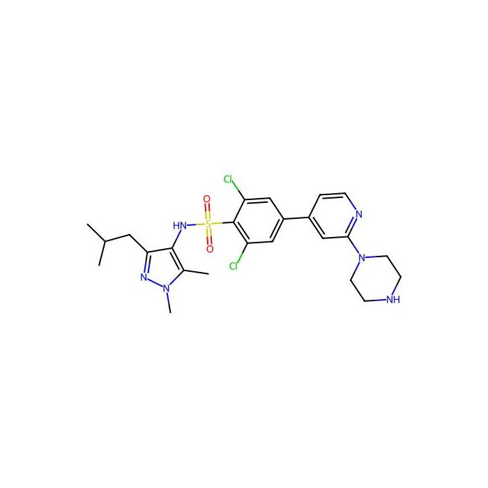 2,6-Dichloro-4-(2-Piperazin-1-Ylpyridin-4-Yl)-N-(1,5-Dimethyl,3-Isobutyl-1h-Pyrazol-4-Yl)benzenesulfonamide