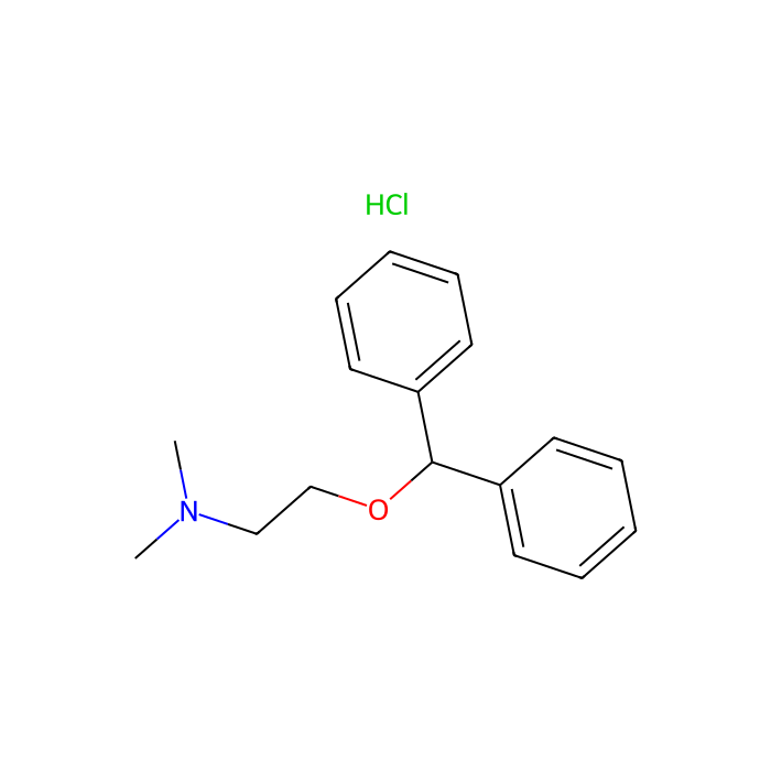 盐酸苯海拉明, 组胺 H1 受体拮抗剂