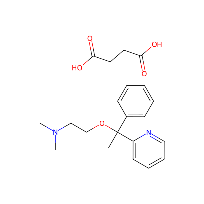 多西拉敏琥珀酸盐, 组胺 H1 受体拮抗剂