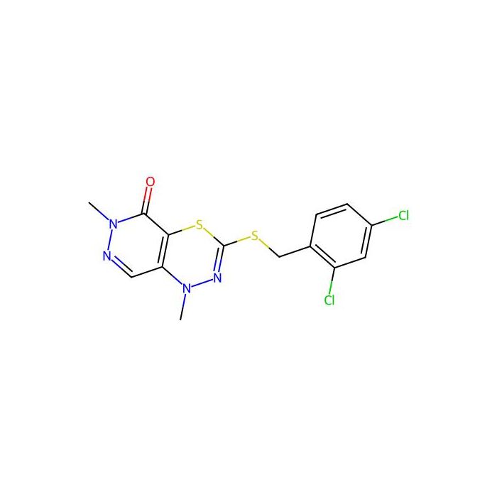 3-[(2,4-Dichlorophenyl)methylsulfanyl]-1,6-dimethylpyridazino[4,5-e][1,3,4]thiadiazin-5-one