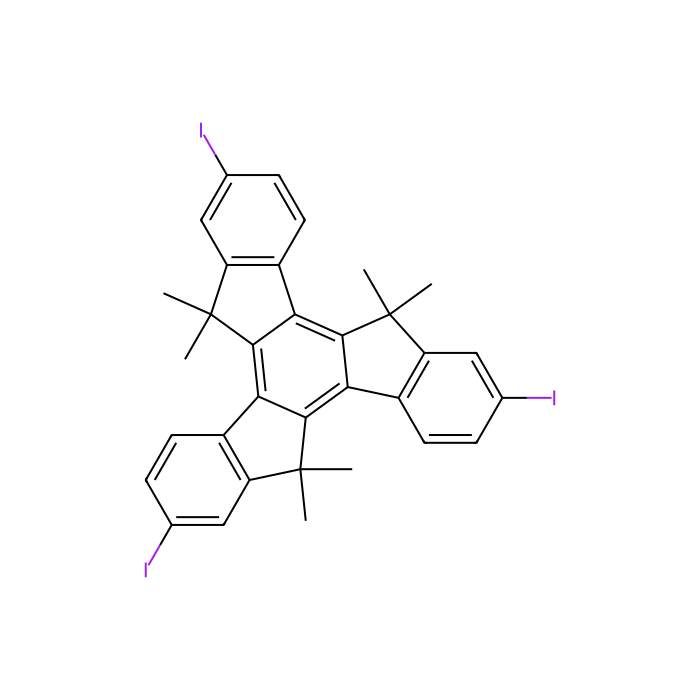10,15-二氢-2,7,12-三碘-5,5,10,10,15,15-六甲基-5H-三苯并[a,f,k]三茚