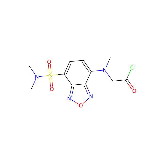 DBD-COCl [=4-(N,N-二甲基氨磺酰)-7-(N-氯甲酰甲基-N-甲氨基)-2,1,3-苯并恶二唑][HPLC标记用]