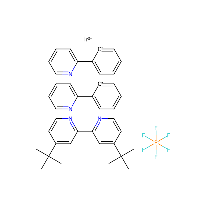 (4,4'-二叔丁基-2,2'-联吡啶)双[(2-吡啶基)苯基]铱(III)六氟磷酸盐 (Ir[(ppy)2(dtbbpy)]PF6)
