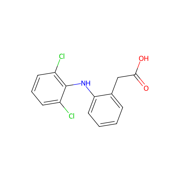 2-(2,6-二氯苯氨基)苯乙酸, 环氧化酶抑制剂