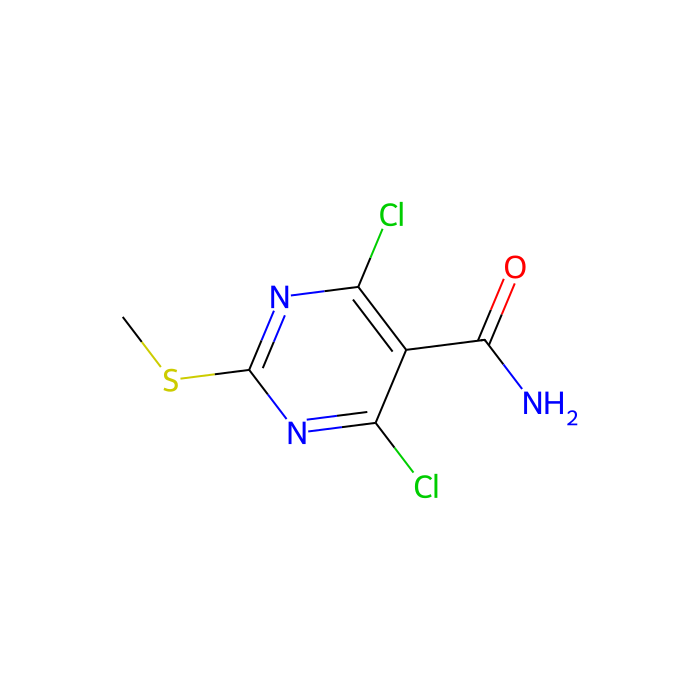 4,6-二氯-2-(甲基硫代)嘧啶-5-羧酰胺