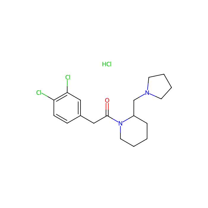 2-(3,4-二氯苯基)-1-(2-(吡咯烷-1-甲基)哌啶-1-基)乙酮盐酸盐