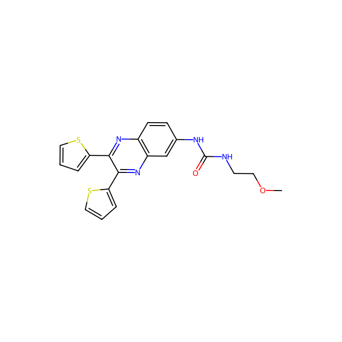 1-(2,3-二(噻吩-2-基)喹啉-6-基)-3-(2-甲氧基乙基)脲