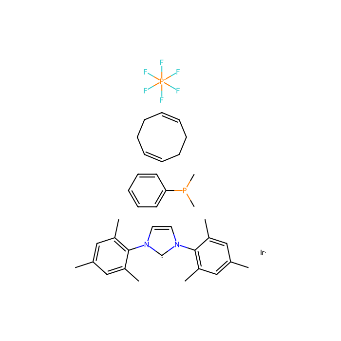 （二甲基苯基膦）（1,5-环辛二烯）[1,3-双（2,4,6-三甲基苯基）咪唑-2-亚基]六氟磷酸铱（I）