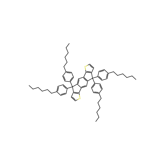 4,9-二氢-4,4,9,9-四（4-己基苯基）-s-茚满[1,2-b：5,6-b']二噻吩