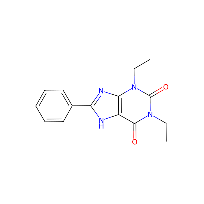 1,3-二乙基-8-苯基黄嘌呤, A 2B 受体拮抗剂