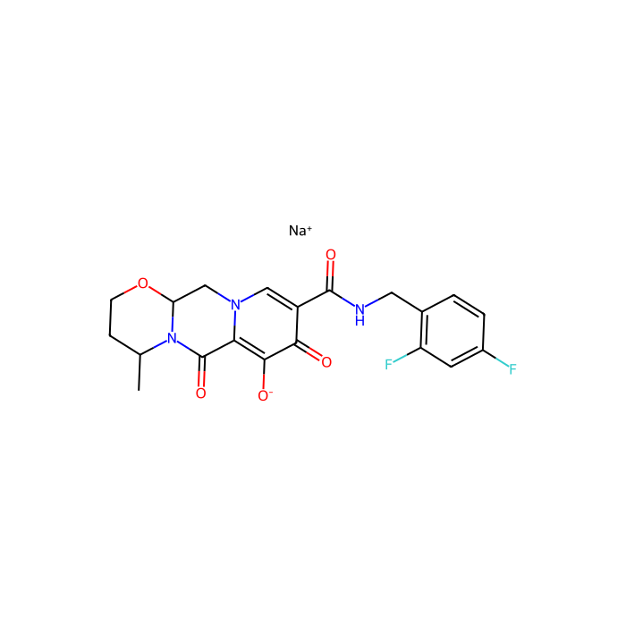 Dolutegravir Sodium, 人体免疫缺陷病毒 1 型整合酶抑制剂