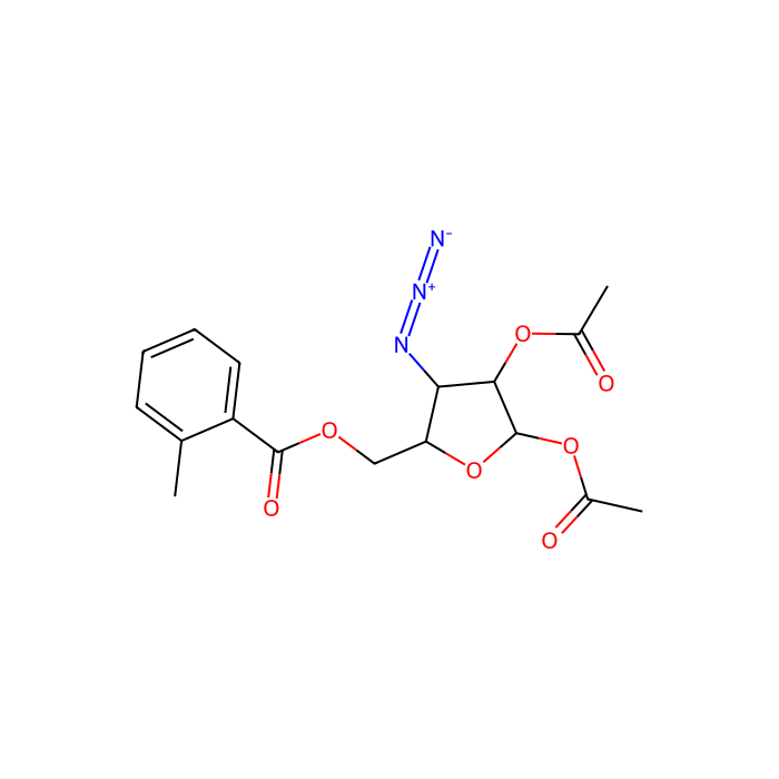1,2-二-O-乙酰基-3-叠氮-3-脱氧-5-O-(p-甲苯基)-D -呋喃核糖