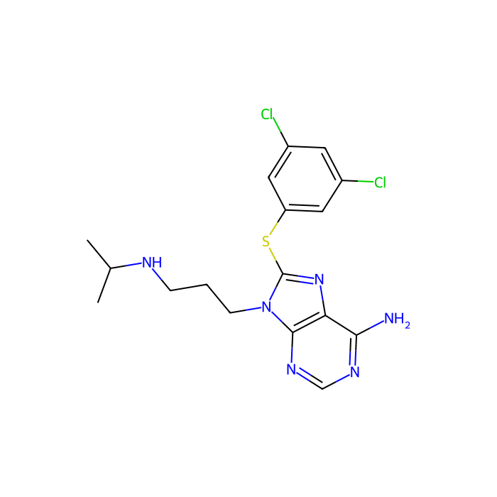 8-(3,5-dichlorophenyl)sulfanyl-9-[3-(propan-2-ylamino)propyl]purin-6-amine, 热休克蛋白 90 beta 家族成员 1 抑制剂