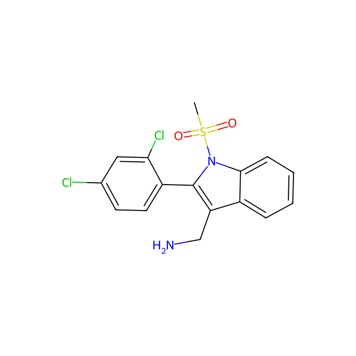 [2-(2,4-dichlorophenyl)-1-methylsulfonylindol-3-yl]methanamine, 二肽基肽酶 4 抑制剂