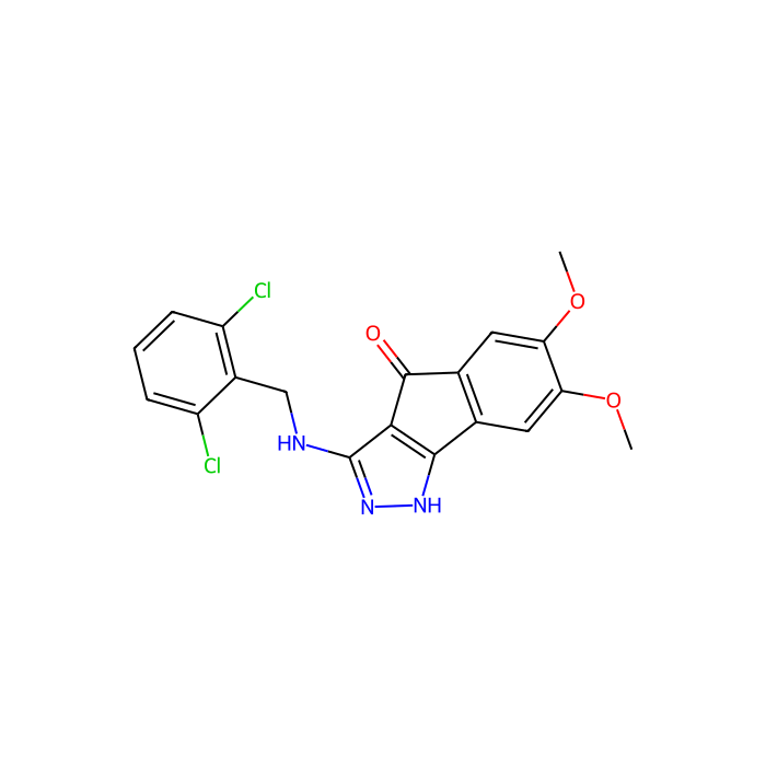 3-{[(2,6-dichlorophenyl)methyl]amino}-6,7-dimethoxy-1H,4H-indeno[1,2-c]pyrazol-4-one, 真核翻译启动因子 2α 激酶 1 抑制剂