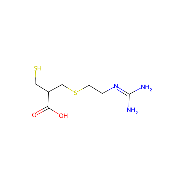 2-[2-(diaminomethylideneamino)ethylsulfanylmethyl]-3-sulfanylpropanoic acid, 羧肽酶 B1 的抑制剂（组织）；羧肽酶 B2 的抑制剂（血浆）；羧肽酶 M 的抑制剂；羧肽酶 N 的抑制剂；多肽 1