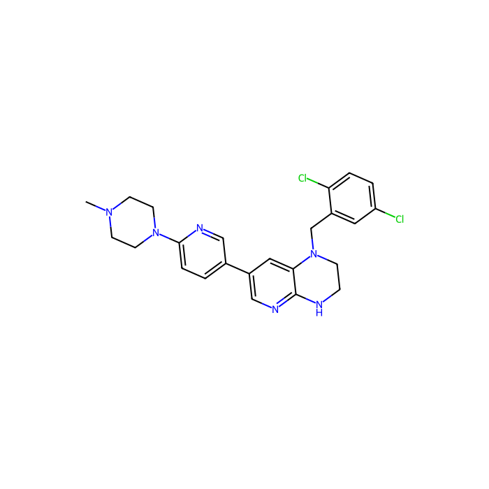 1-[(2,5-dichlorophenyl)methyl]-7-[6-(4-methylpiperazin-1-yl)pyridin-3-yl]-3,4-dihydro-2H-pyrido[2,3-b]pyrazine, ALK 受体酪氨酸激酶抑制剂；双皮质类激酶 1 抑制剂