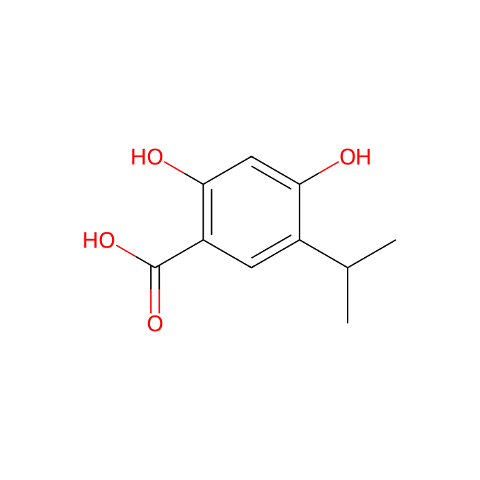 2,4-dihydroxy-5-(propan-2-yl)benzoic acid