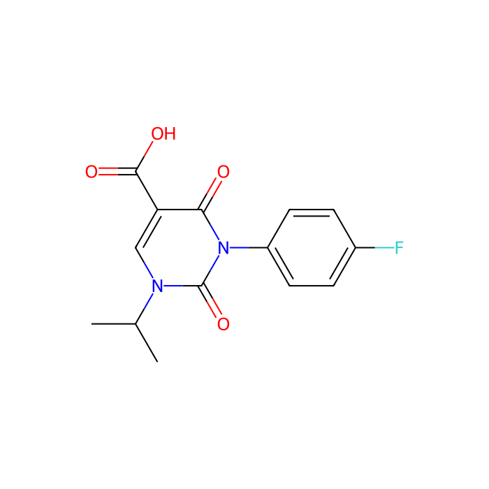 3-(4-fluorophenyl)-2,4-dioxo-1-(propan-2-yl)-1,2,3,4-tetrahydropyrimidine-5-carboxylic acid