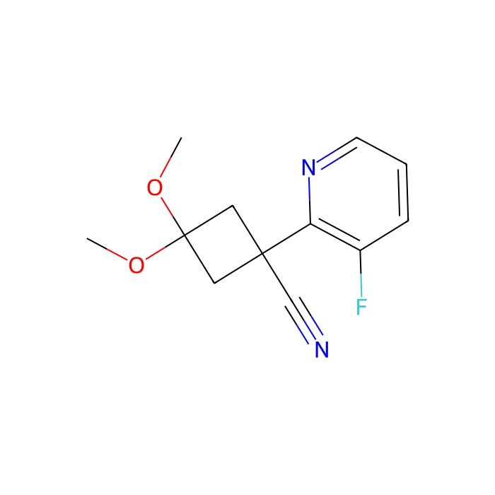 1-(3-fluoro-2-pyridyl)-3,3-dimethoxy-cyclobutanecarbonitrile