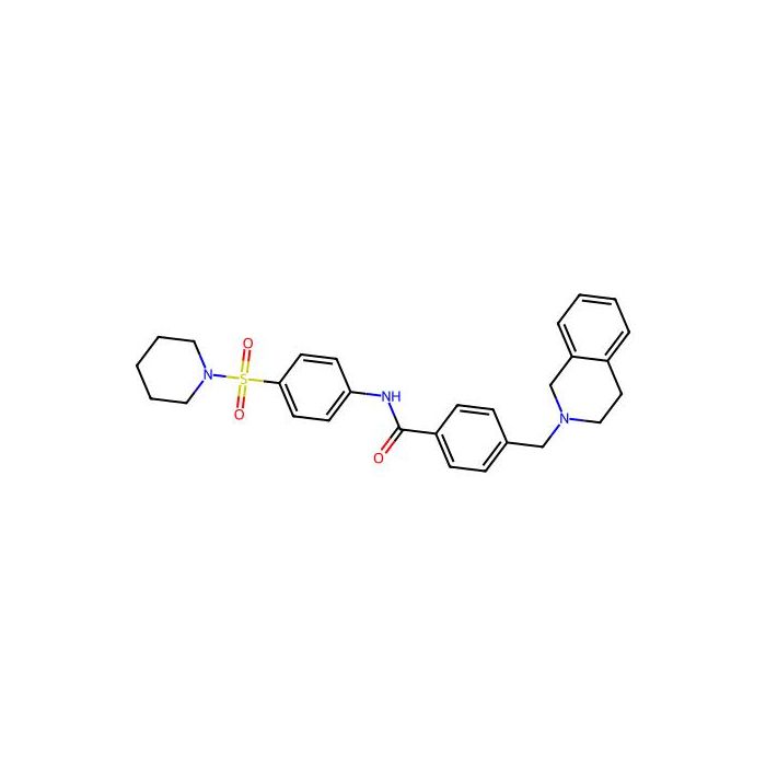 4-(3,4-dihydro-1H-isoquinolin-2-ylmethyl)-N-[4-(1-piperidinylsulfonyl)phenyl]benzamide