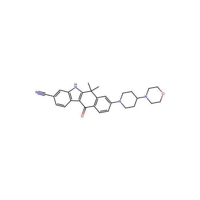 6,6-Dimethyl-8-(4-morpholinopiperidin-1-yl)-11-oxo-6,11-dihydro-5H-benzo[b]carbazole-3-carbonitrile