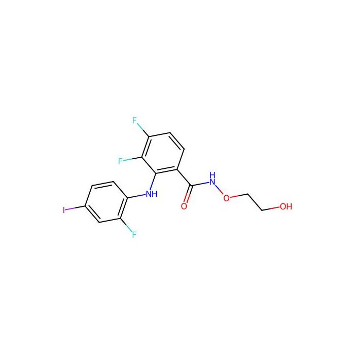 3,4-difluoro-2-[(2-fluoro-4-iodophenyl)amino]-N-(2-hydroxyethoxy)benzamide