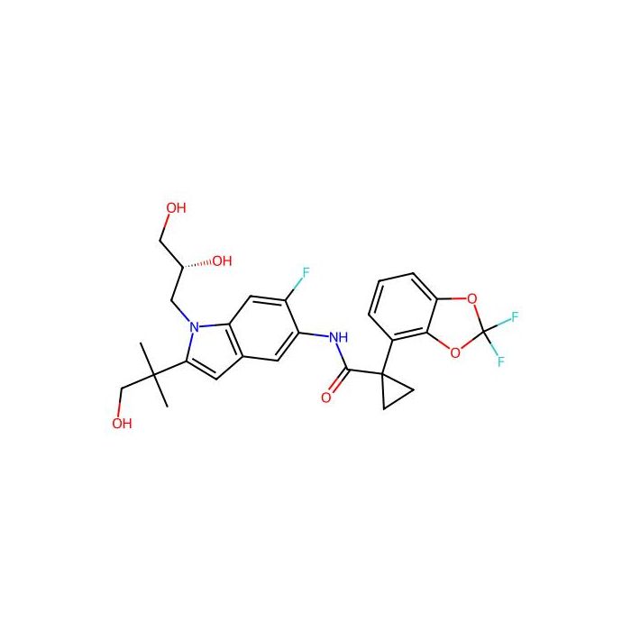 1-(2,2-difluoro-1,3-benzodioxol-4-yl)-N-[1-[(2R)-2,3-dihydroxypropyl]-6-fluoro-2-(2-hydroxy-1,1-dimethyl-ethyl)indol-5-yl]cyclopropanecarboxamide