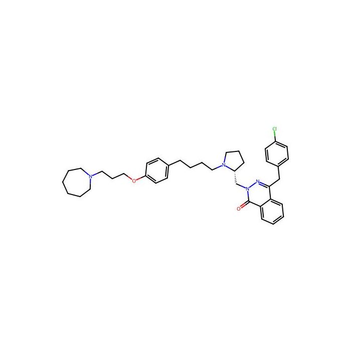 1(2H)-Phthalazinone, 4-((4-chlorophenyl)methyl)-2-(((2R)-1-(4-(4-(3-(hexahydro-1H-azepin-1-yl)propoxy)phenyl)butyl)-2-pyrrolidinyl)methyl)-, 组胺 H1 受体拮抗剂